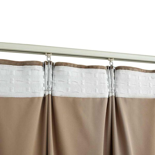 vidaXL Rideaux occultants avec crochets 2 pcs Velours Beige 140x225 cm