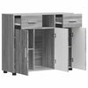 vidaXL Cabinet en Bois avec tiroir Gris Sonoma 88,5 x 30,5 x 73 cm