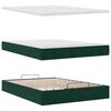 vidaXL Cadre de lit ottoman avec matelas vert fonc&eacute; 140x200 cm velours