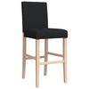 vidaXL Chaises de bar lot de 2 bois massif d'h&eacute;v&eacute;a et tissu