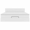VidaXL Cadre de lit ottoman avec matelas blanc 160x200 cm similicuir