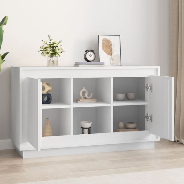 vidaXL Buffet blanc 102x35x60 cm bois d'ing&eacute;nierie