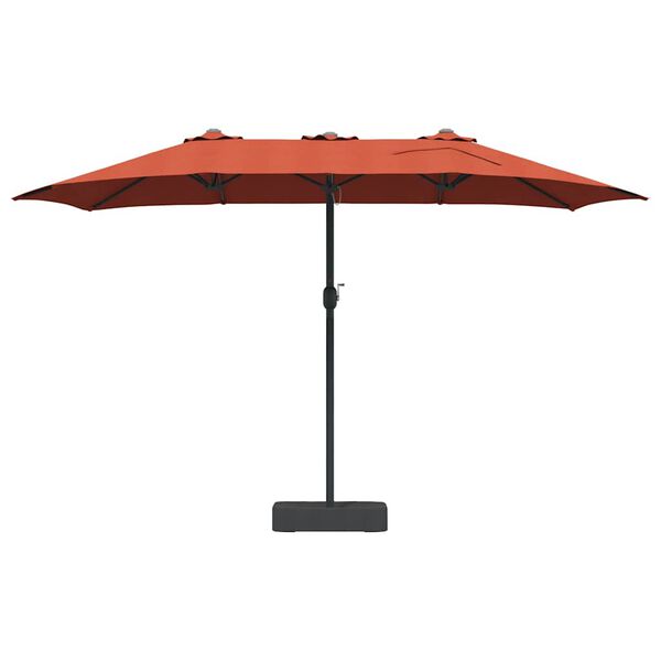 vidaXL Parasol de jardin Couleur terre cuite 385 x 209 x 244 cm tissu