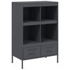 vidaXL Buffet haut anthracite 68x39x101,5 cm acier
