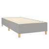 vidaXL Sommier &agrave; lattes de lit matelas LED Gris clair 90x200cm Tissu
