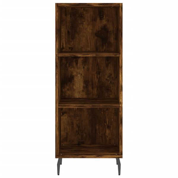 vidaXL Buffet chêne fumé 34,5x32,5x90 cm bois d'ingénierie