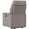 vidaXL Fauteuil inclinable de massage &eacute;lectrique Taupe Tissu