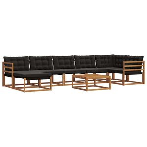vidaXL Ensemble de canap&eacute;s d'ext&eacute;rieur 22 pcs Naturel et Noir