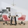vidaXL Chaises pivotantes &agrave; manger lot de 2 Rose Velours
