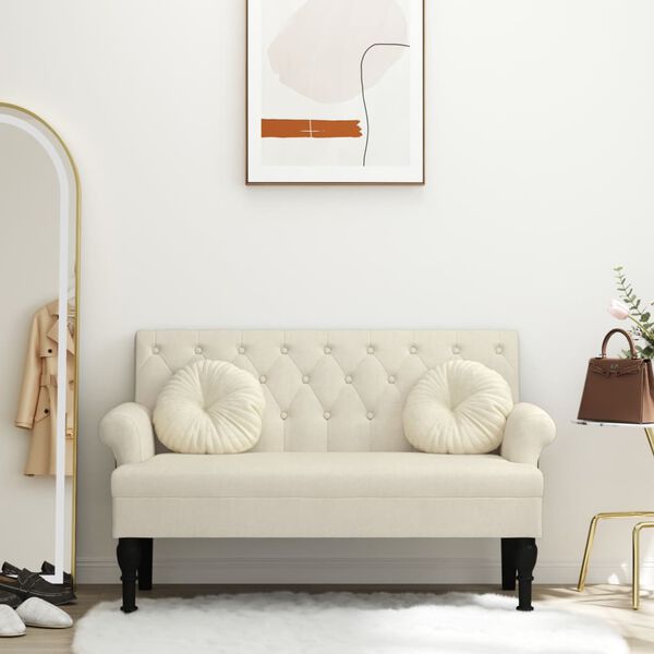 vidaXL Banc avec dossier 120x62x75,5 cm lin