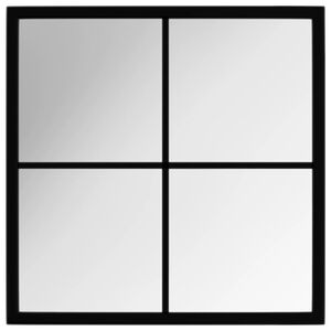 vidaXL Miroir mural Noir 40x40 cm m&eacute;tal