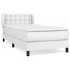 vidaXL Sommier &agrave; lattes de lit avec matelas Blanc 80x200 cm Similicuir