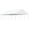vidaXL Belv&eacute;d&egrave;re avec toit blanc 13,38x5,88x3,75 m poly&eacute;thyl&egrave;ne