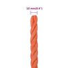 vidaXL Corde de travail Orange 10 mm 50 m Polypropyl&egrave;ne