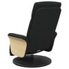 vidaXL Fauteuil inclinable avec repose-pieds noir tissu