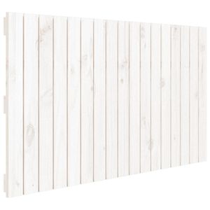 vidaXL T&ecirc;te de lit murale Blanc 108x3x60 cm Bois massif de pin