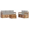 vidaXL Ensembles de canap&eacute;s avec coussin 6 pcs Gris Naturel et Clair