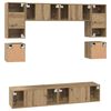 vidaXL Ensemble meuble TV 8 pcs Ch&ecirc;ne artisanal Bois d'ing&eacute;nierie