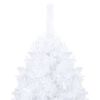 vidaXL Arbre de No&euml;l artificiel pr&eacute;-&eacute;clair&eacute; et boules blanc 210 cm PVC