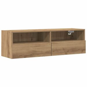vidaXL Meuble TV mural 100 x 30 x 30 cm ch&ecirc;ne artisanal