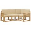 vidaXL Ensemble de canap&eacute;s d'ext&eacute;rieur 4 pc Blanc et Beige
