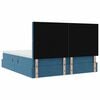vidaXL Lit de Rangement avec matelas Bleu fonc&eacute; 200 x 200 cm Velours