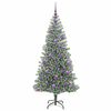 vidaXL Arbre de No&euml;l artificiel floconn&eacute; de neige avec lumi&egrave;re LED