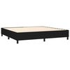 vidaXL Sommier &agrave; lattes de lit avec matelas Noir 200x200 cm Tissu