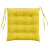 vidaXL Coussins de siège 2 pcs Jaune clair 40 x 40 x 6 cm tissu