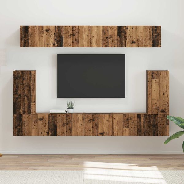 vidaXL Ensemble meuble TV 5 pcs Bois ancien Bois d'ing&eacute;nierie