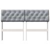 vidaXL T&ecirc;te de lit capitonn&eacute;e Gris clair 120 cm Pin massif