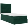vidaXL Cadre de lit ottoman avec matelas vert foncé 80x200 cm velours