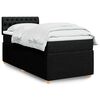 vidaXL Sommier &agrave; lattes de lit avec matelas Noir 100x200 cm Tissu