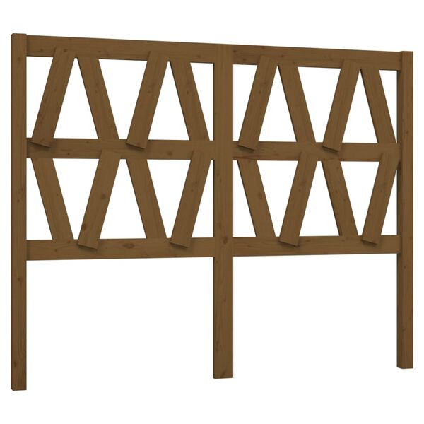 vidaXL Tête de lit Marron miel 146x4x100 cm Bois massif de pin