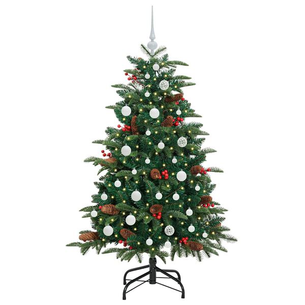 vidaXL Sapin de No&euml;l artificiel Vert 150 cm PVC, m&eacute;tal et plastique