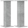 vidaXL Supports de haut-parleurs 2 pcs gris b&eacute;ton bois d'ing&eacute;nierie