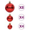 vidaXL Ensemble de boules de Noël 64 pcs Rouge et blanc