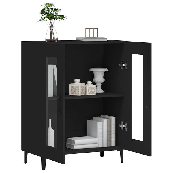 vidaXL Buffet noir 69,5x34x90 cm bois d'ing&eacute;nierie