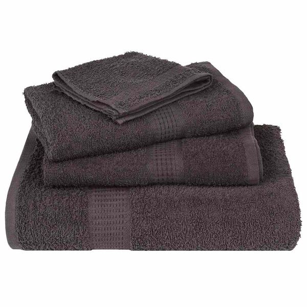 vidaXL Serviettes de toilette FROGN 50 pi&egrave;ces Anthracite 30x30 cm 360 g/m&sup2;