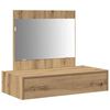 vidaXL Table de Toilette Marron 83 x 40 x 70 cm Bois d'ing&eacute;nierie