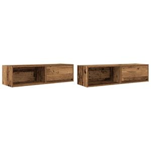 vidaXL Meubles TV 2 pcs vieux bois 100x31x25,5 cm bois d'ing&eacute;nierie