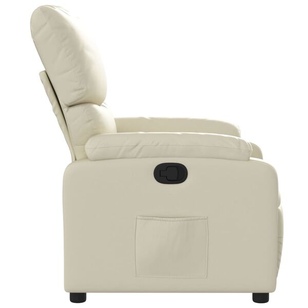vidaXL Fauteuil inclinable Cr&egrave;me Similicuir