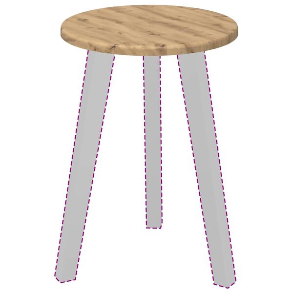 vidaXL Plateau de table chêne artisanal 30 x 30 x 1,5 cm