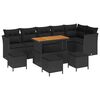 vidaXL Ensemble de canap&eacute; de jardin 10 pc Noir polyrotin