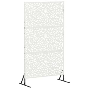 vidaXL &Eacute;cran de confidentialit&eacute; 100 x 50 x 180 cm Acier Blanc