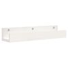 vidaXL Étagères murales 2 pcs Blanc 50x12x9 cm Bois de pin massif