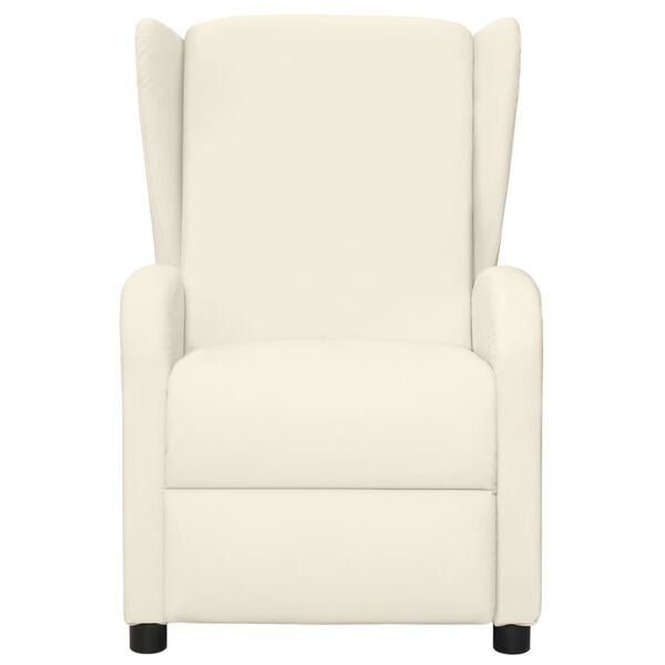 vidaXL Fauteuil de massage électrique à oreilles Crème Similicuir