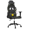 vidaXL Chaise de jeu de massage Noir et camouflage Similicuir