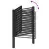 vidaXL Portail de jardin verrouillable noir 100x100 cm aluminium