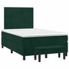 vidaXL Sommier &agrave; lattes de lit avec matelas vert fonc&eacute; 120x190 cm